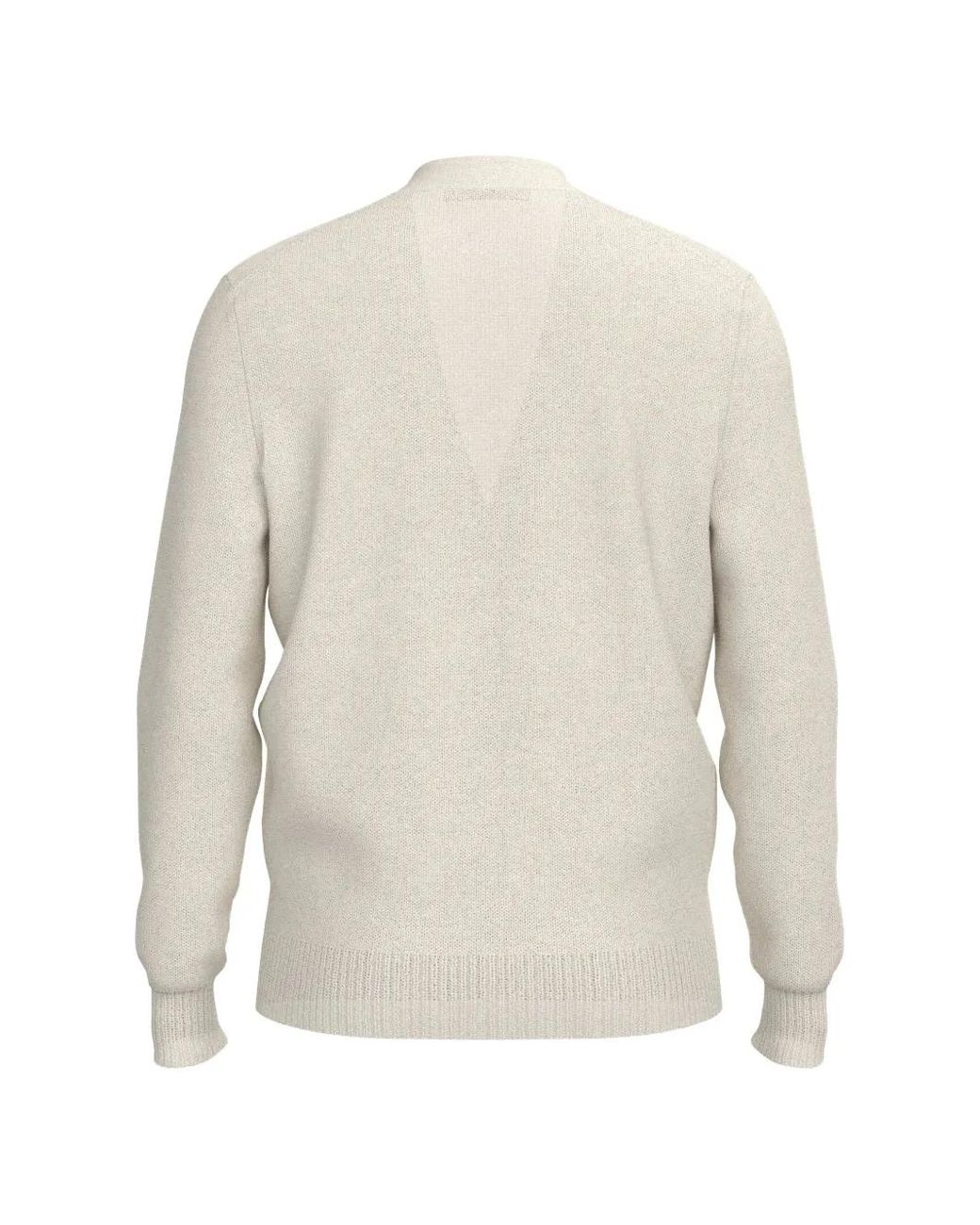 Boss White X Beckham Patch-Pocket V-Neck Cardigan for men