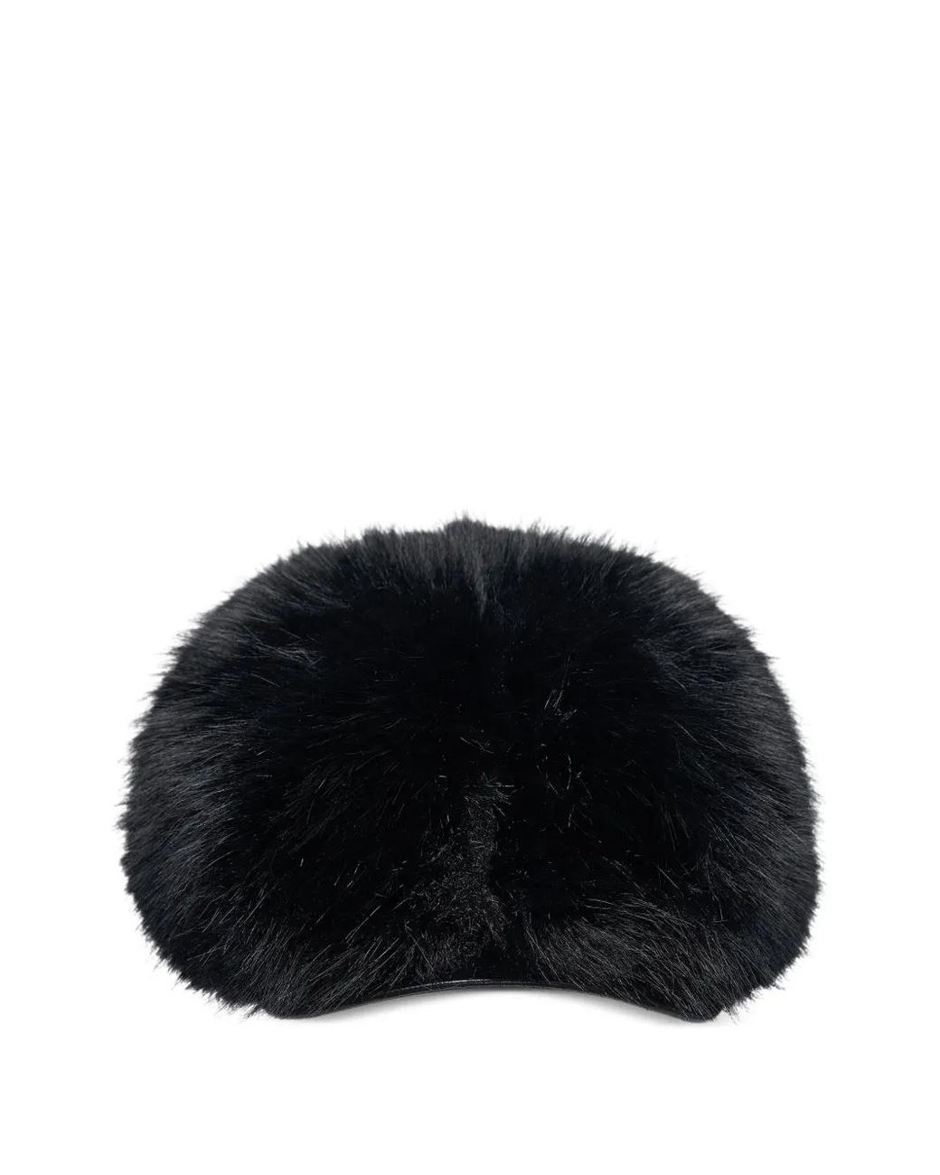 Comme des Garçons Black Faux-Fur Flat Cap for men