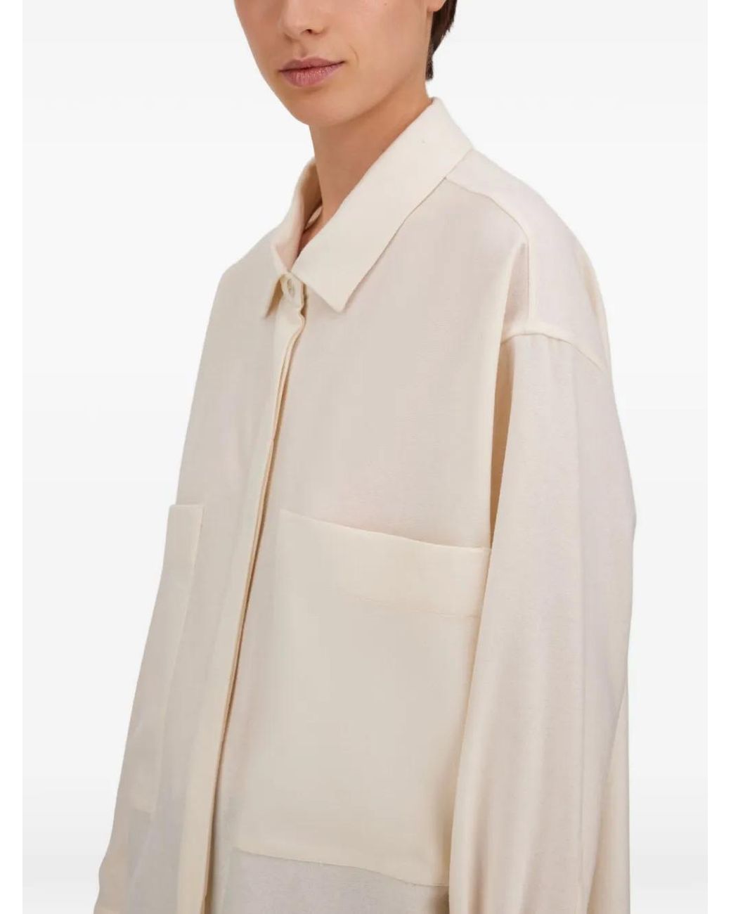 Herno White Virgin-Wool Flannel Shirt