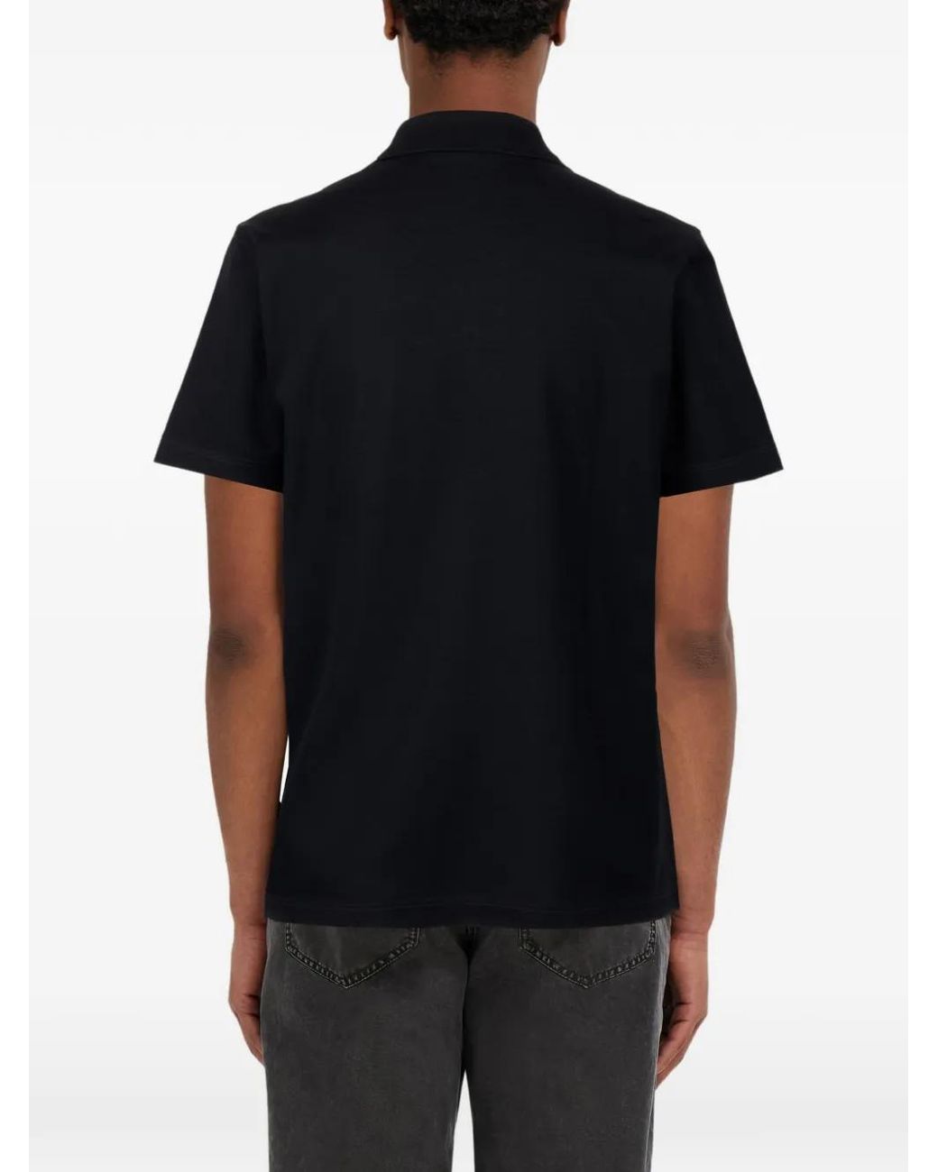 Ferragamo Black Polo En Coton for men