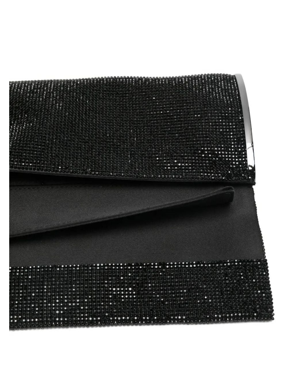 Benedetta Bruzziches Black Crystal-Embellished Clutch