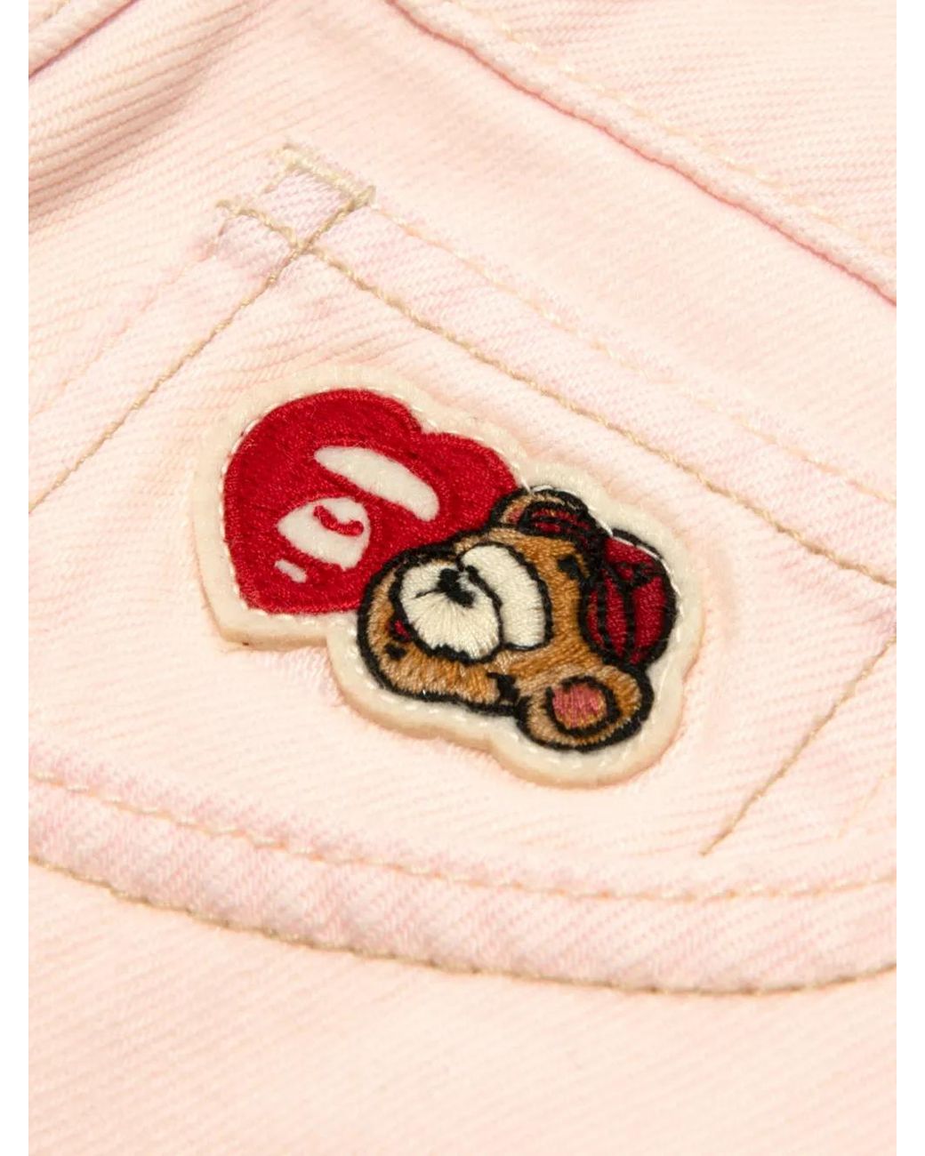 Aape By A Bathing Ape Pink Short À Bords Francs