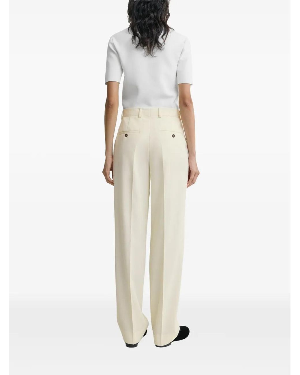 Totême  White Pantalon À Empiècements