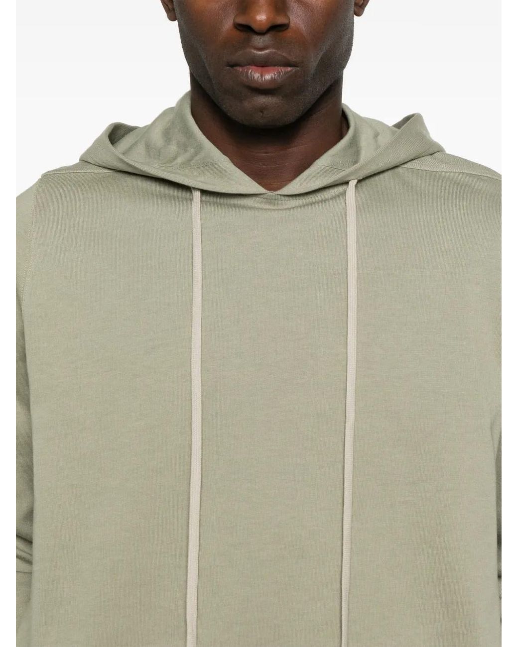 Rick Owens Gray Drawstring Hoodie for men