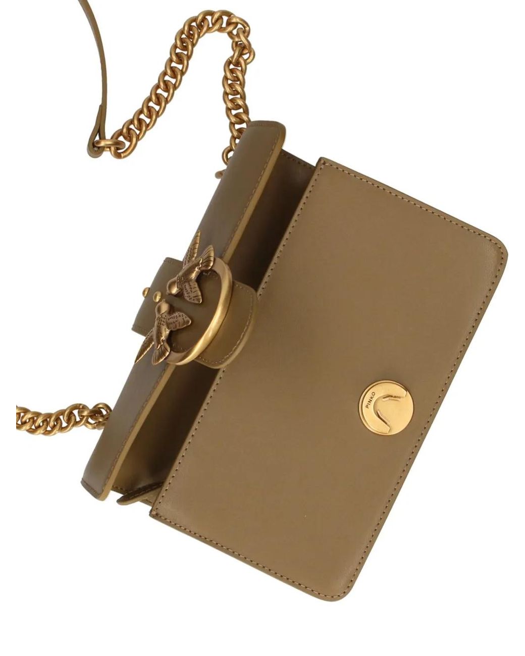 Pinko Metallic Small Shoulder Bag Love Bag One Simply