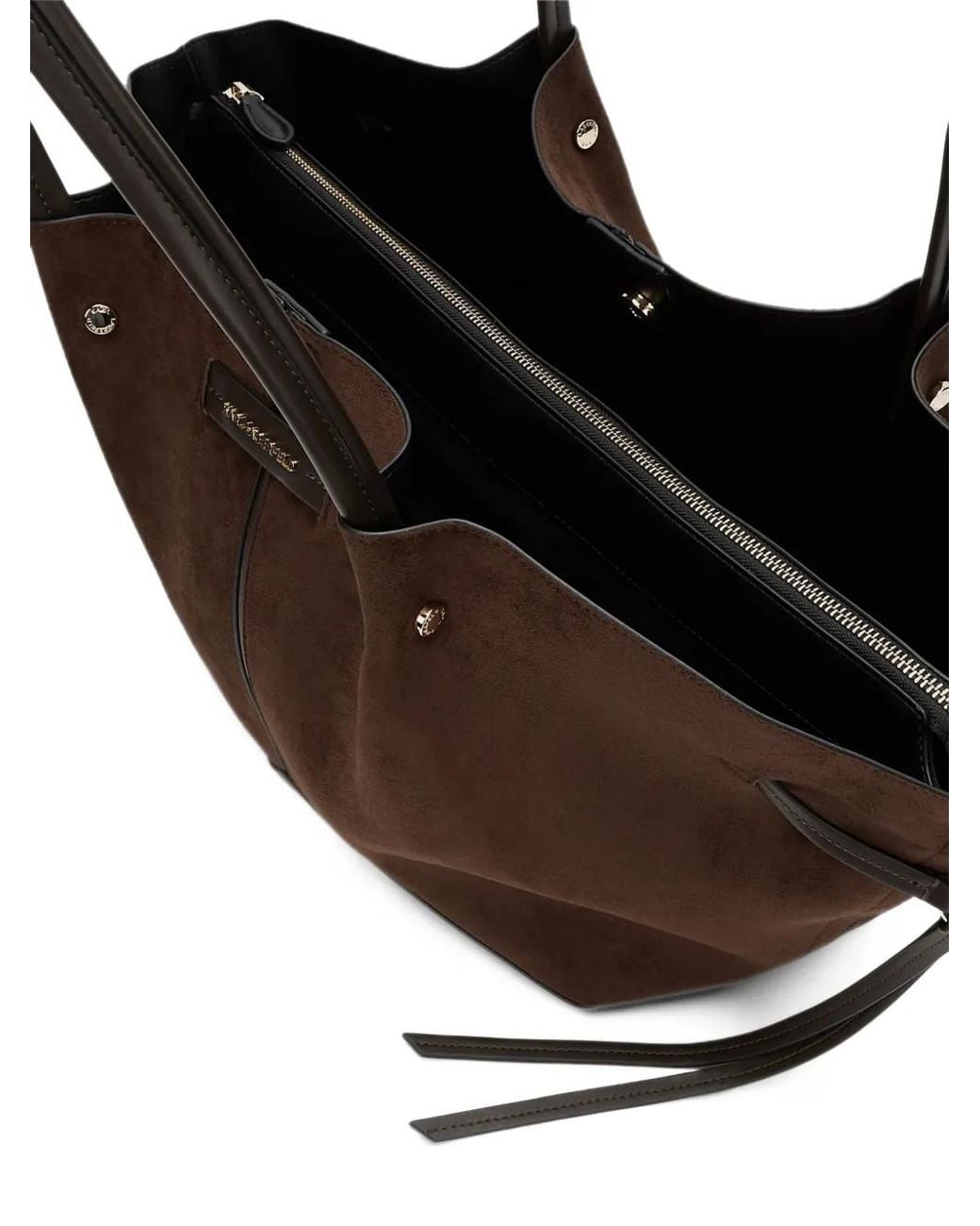 Karl Lagerfeld Brown K/Pierced Medium Faux-Suede Tote Bag