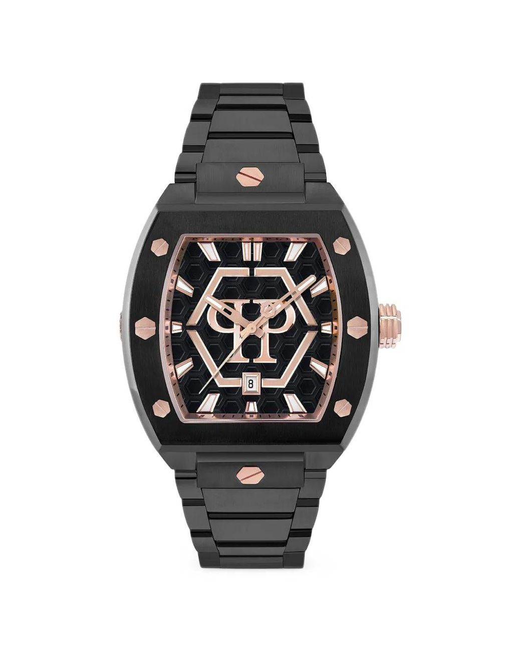 Philipp Plein Black The Hexagon Phantom 44Mm Watch for men