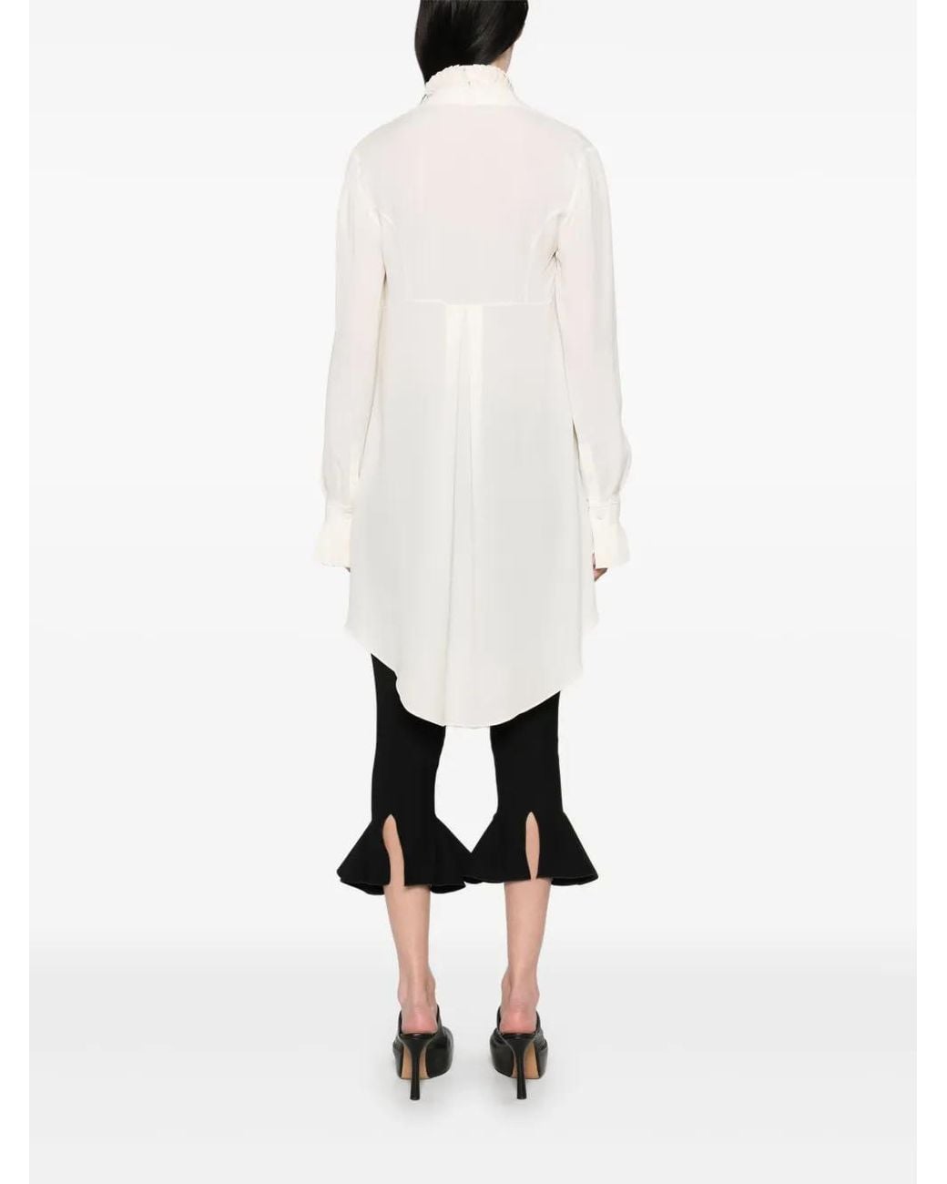 McQueen White Silk Blouse