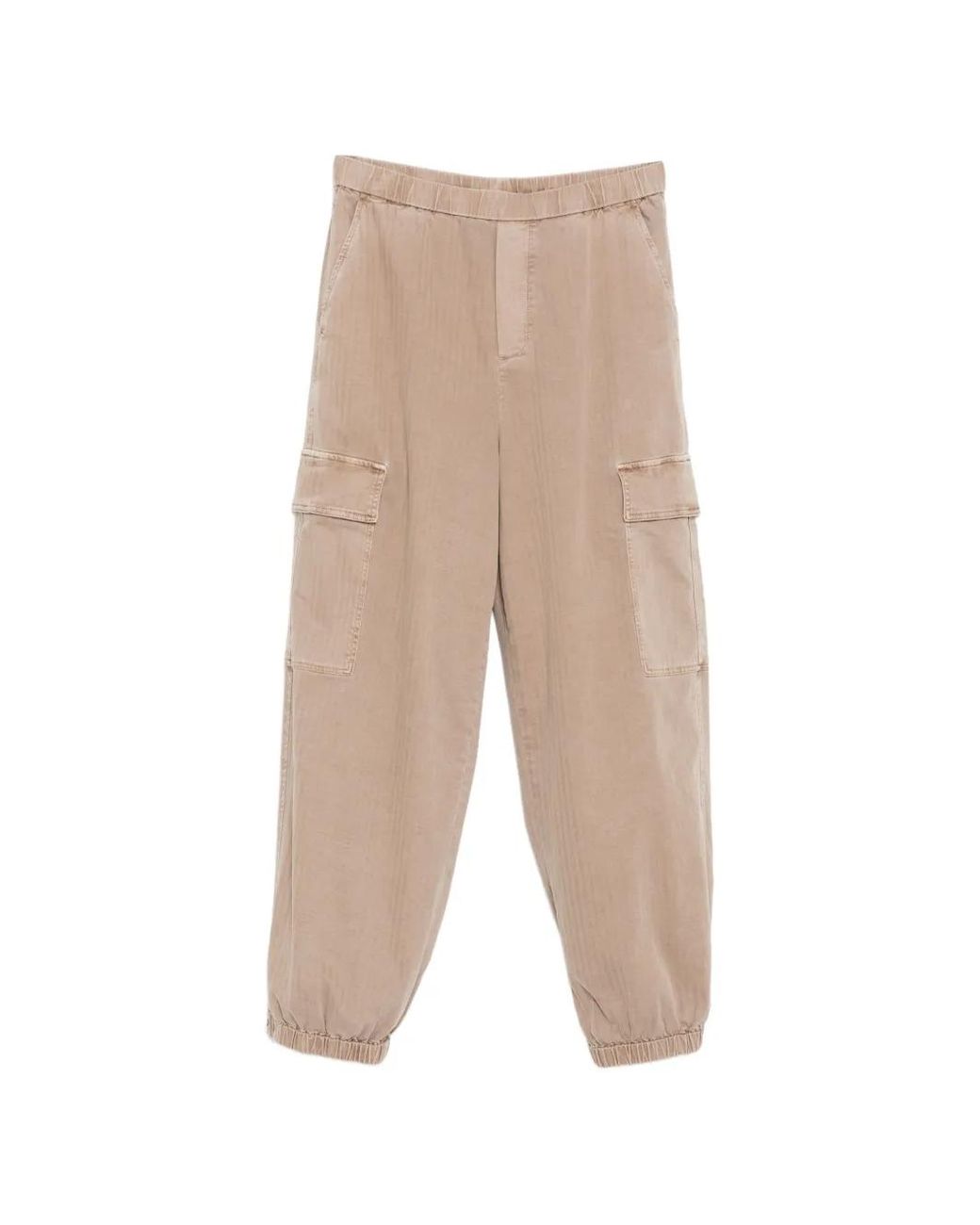 James Perse White Herringbone Trousers