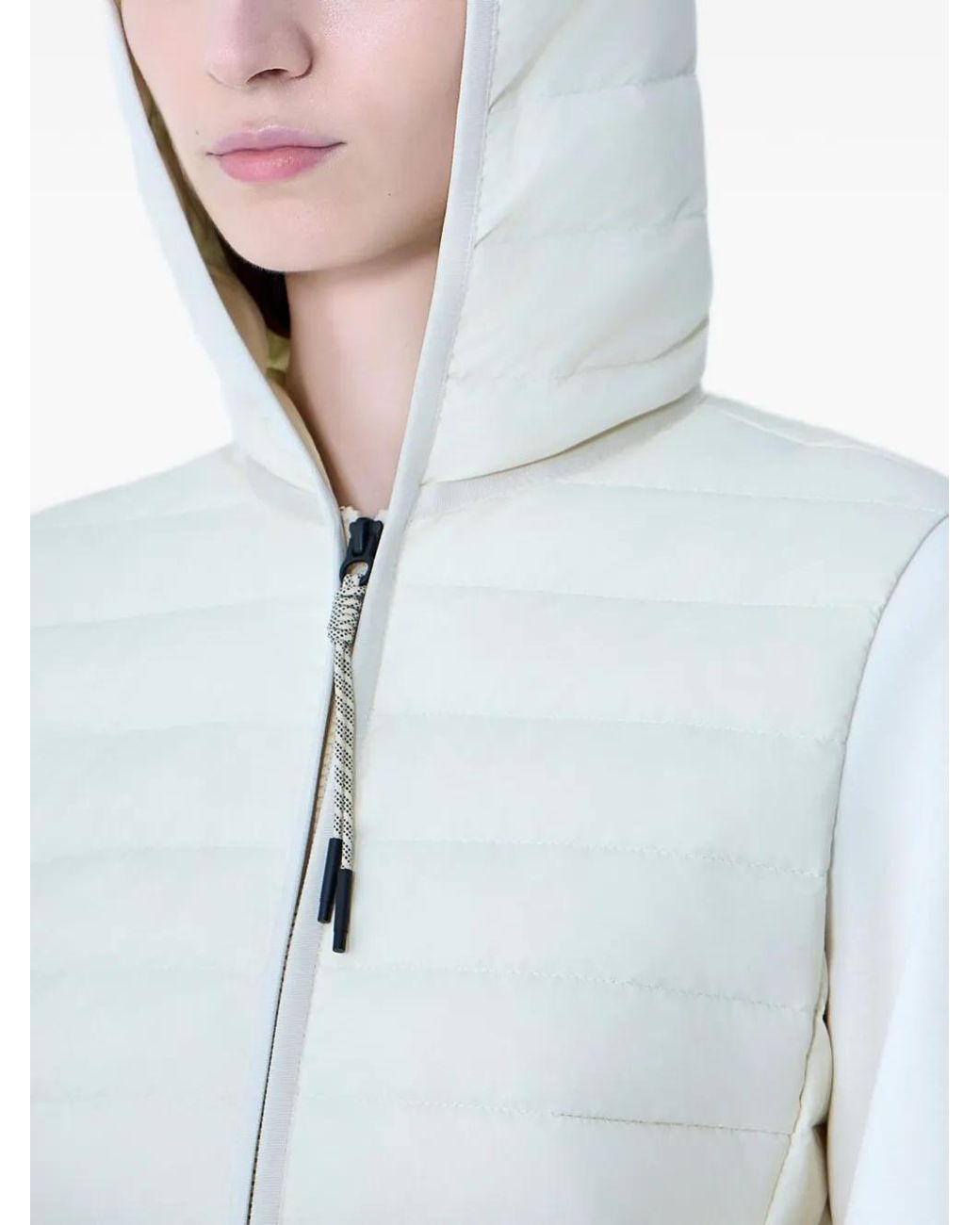 Giacca Trapuntata Con Cappuccio di Moncler in Blue