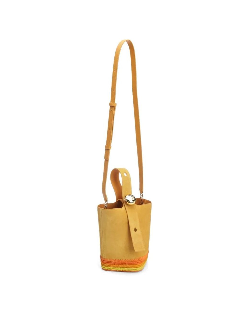 Loewe Metallic Mini Pebble Suede Bucket Bag