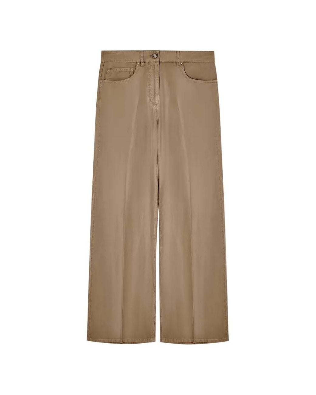 Giorgio Armani Natural Straight-Leg Trousers