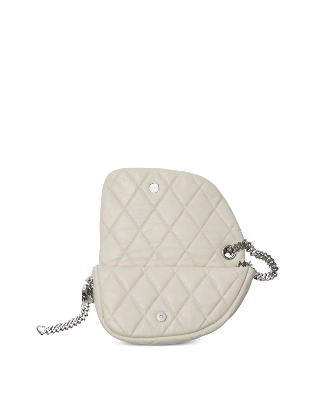 Burberry White Shield Lock Shoulder Bag