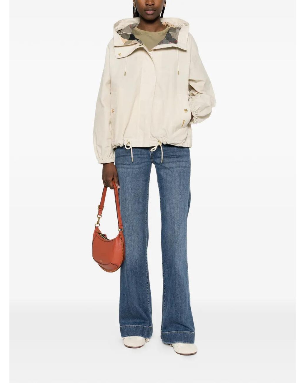 Barbour Natural Zip-Up Hooded Jacket