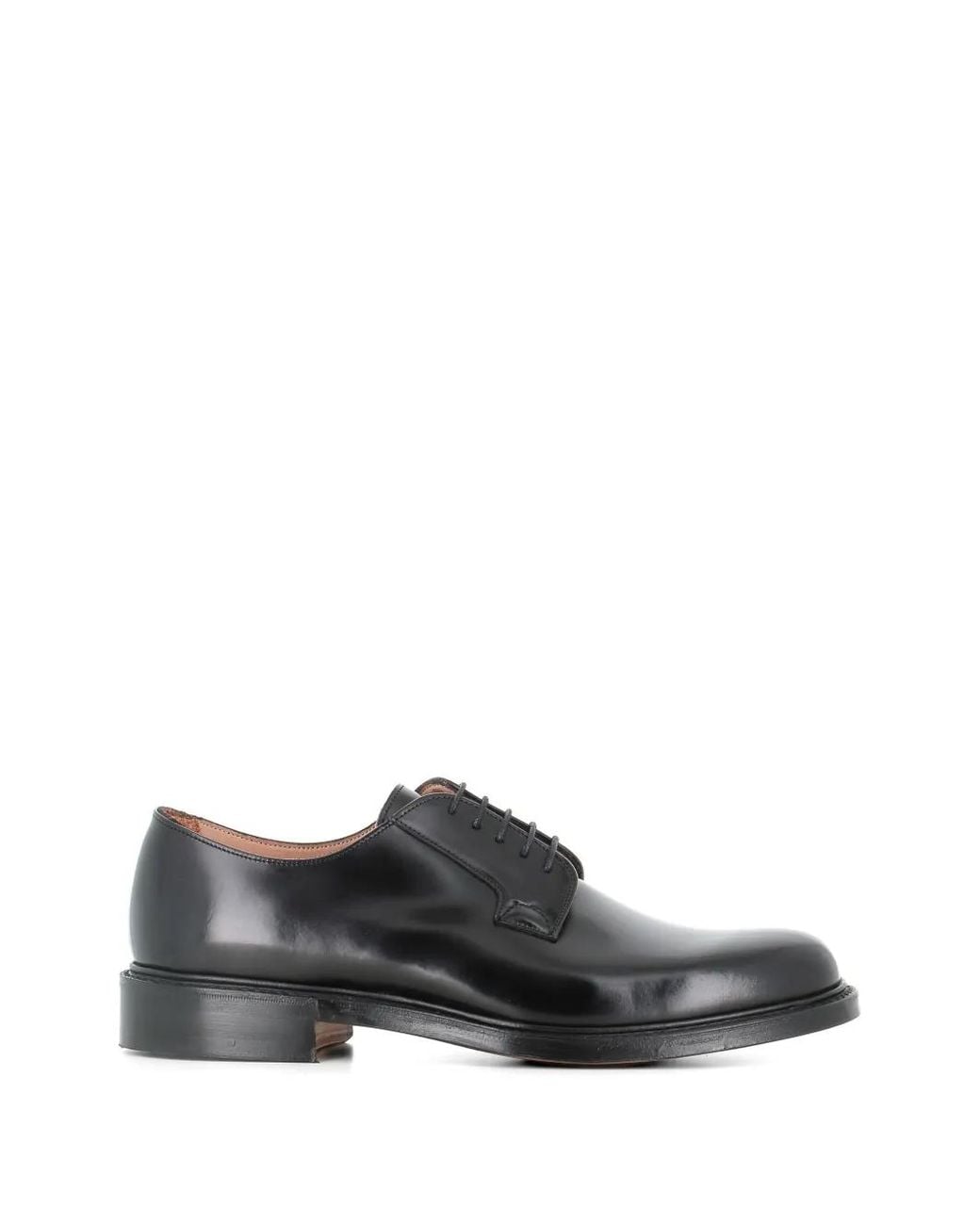 Cheaney Black Lace-Up Derby Shoes for men