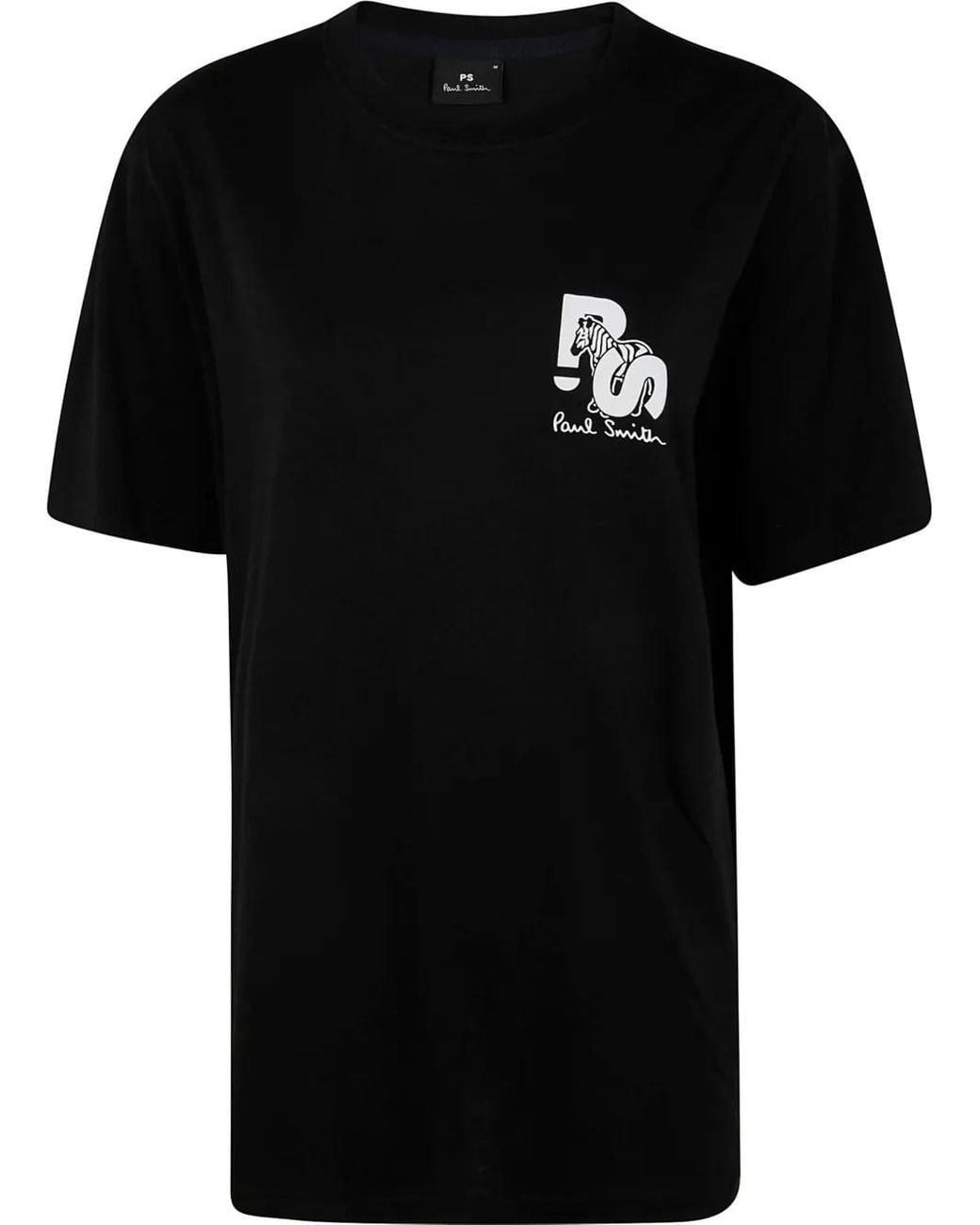 Paul Smith Black Logo-Print T-Shirt for men