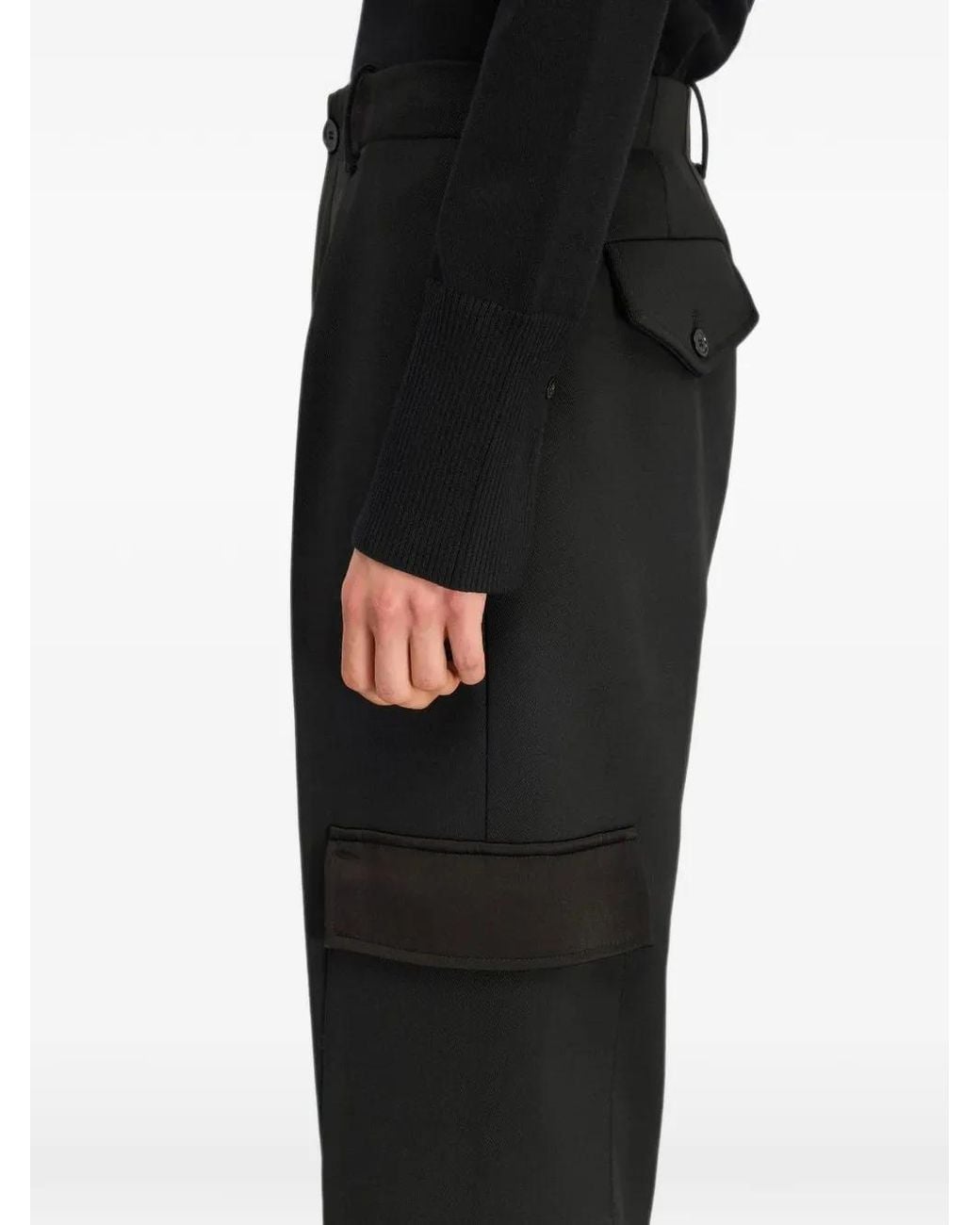 Semicouture Black Justina Pocket-Detail Trousers