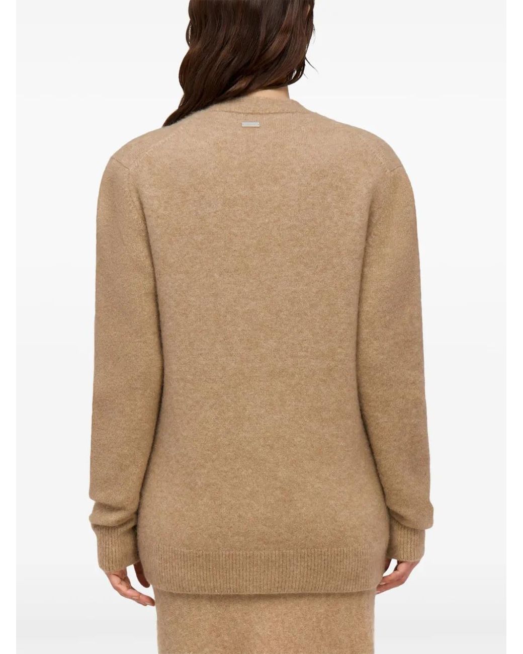 Ferragamo Brown Cashmere-Blend Cardigan