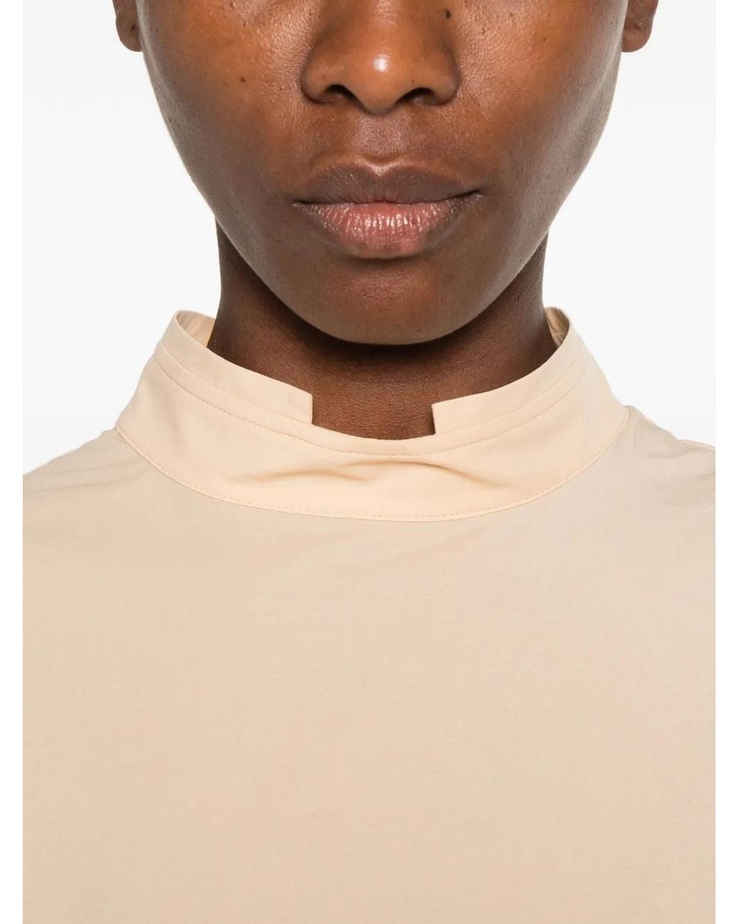 Homme Plissé Issey Miyake Natural Panelled High-Neck Top