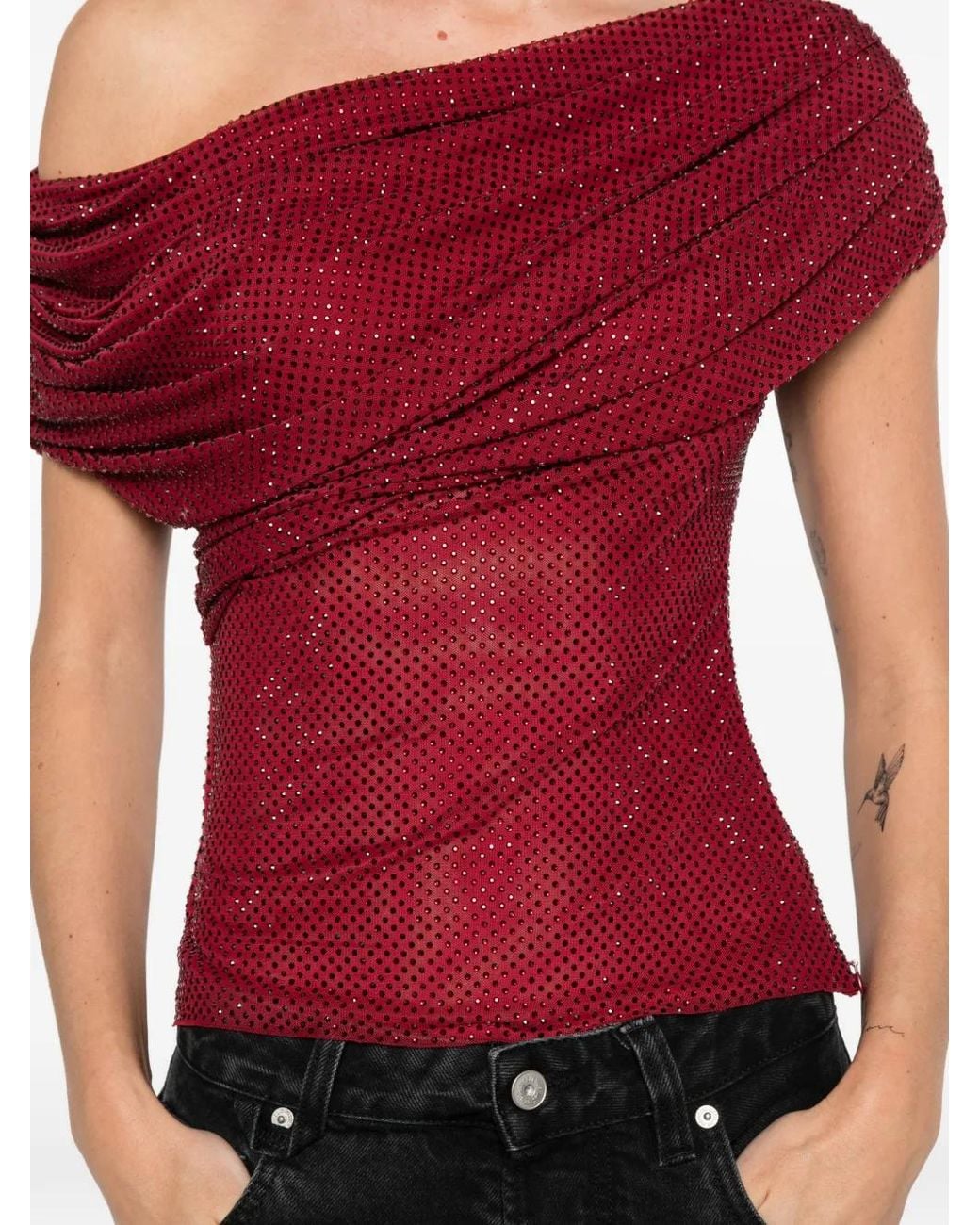 Self-Portrait Blouses in het Red