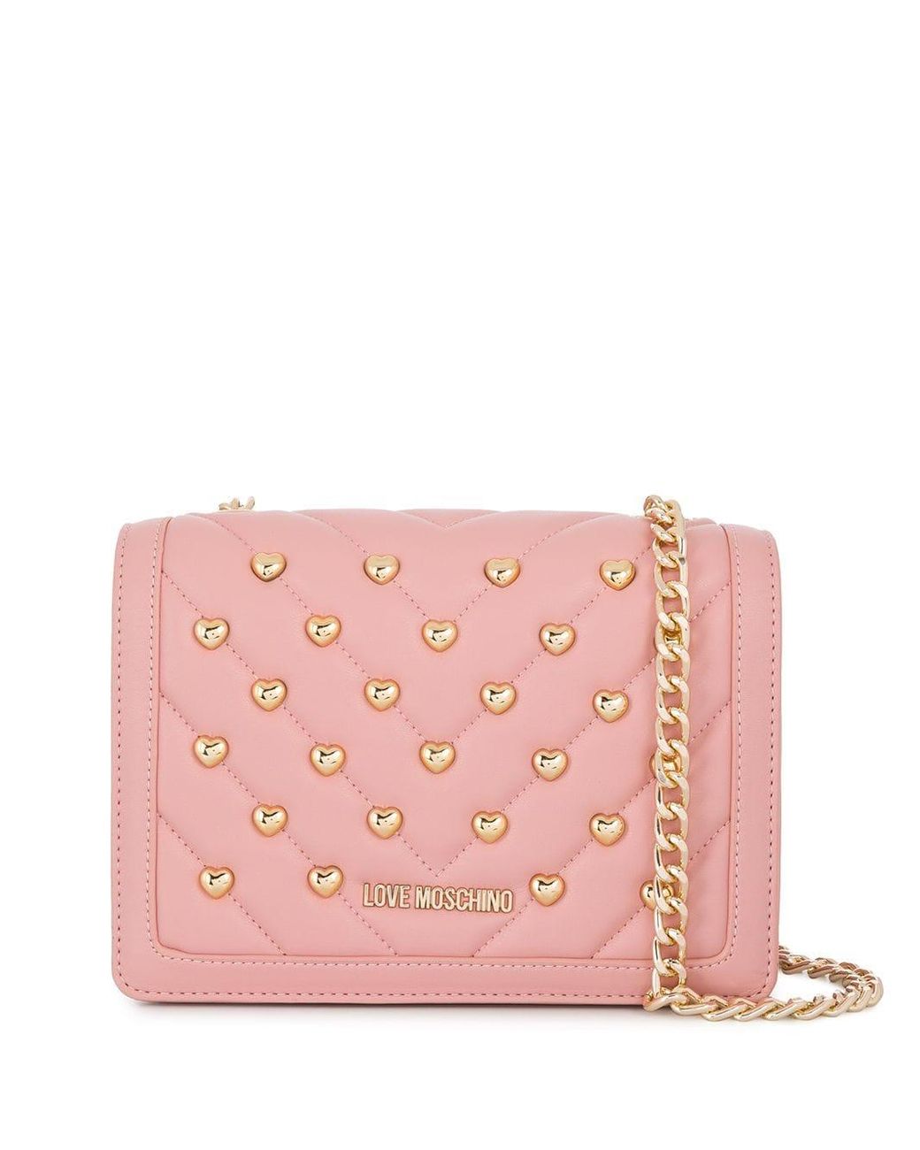 Love Moschino Quilted Crossbody Bag in Pink | Lyst Australia