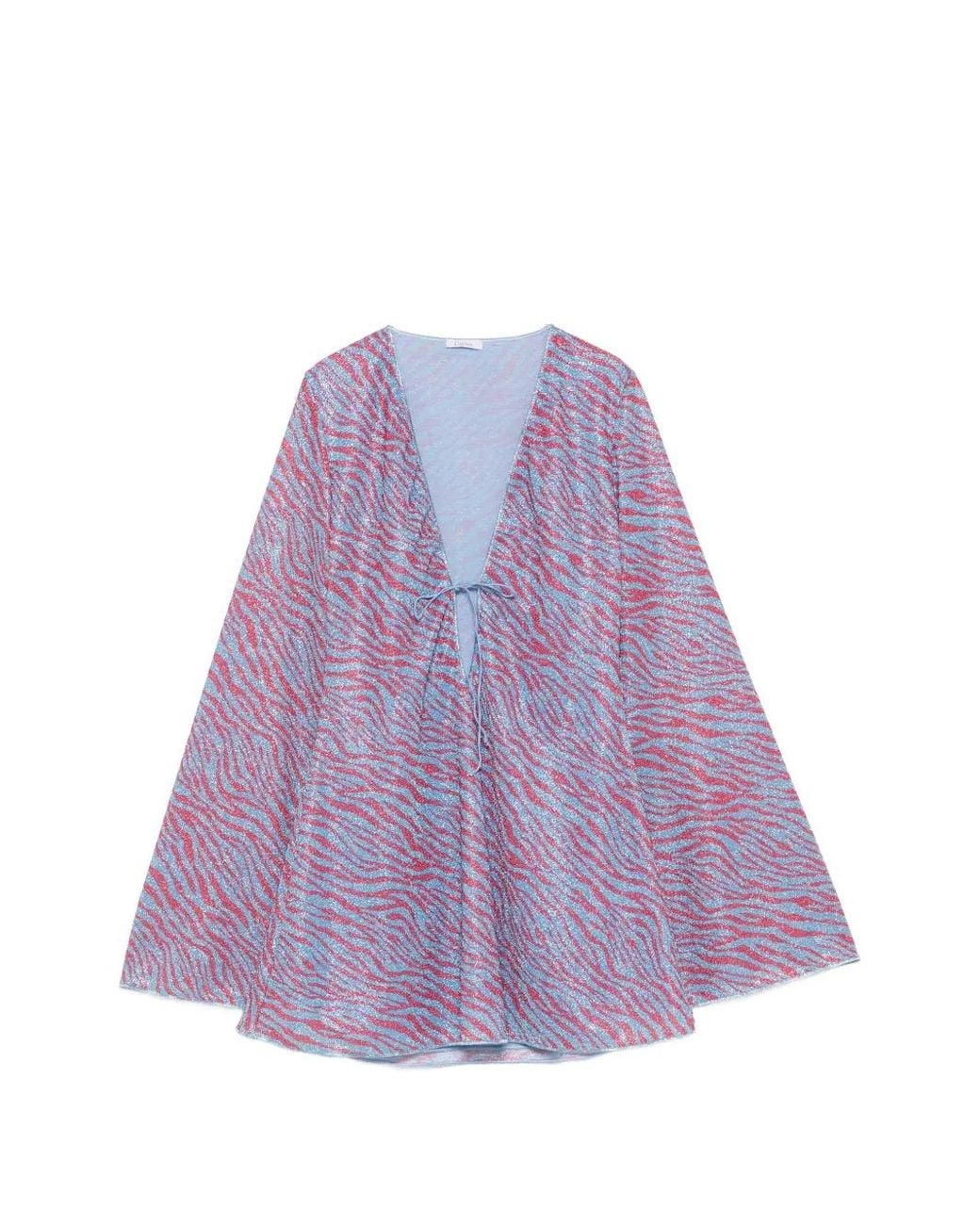 Oseree Purple Robe Courte À Imprimé Zébré