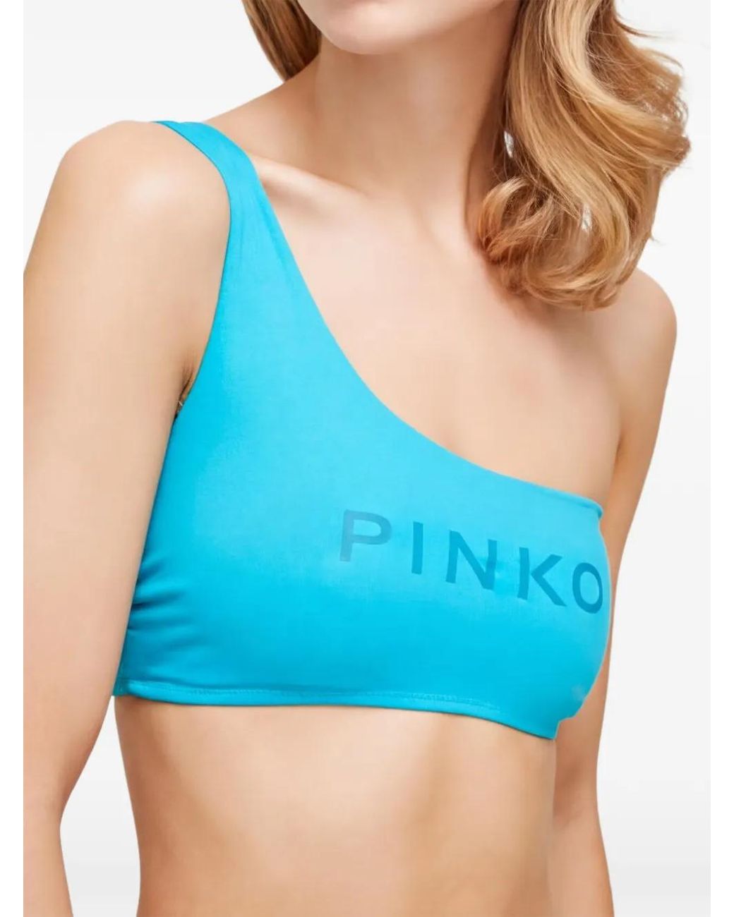 Pinko Asymmetrische Bikinitop in het Blue