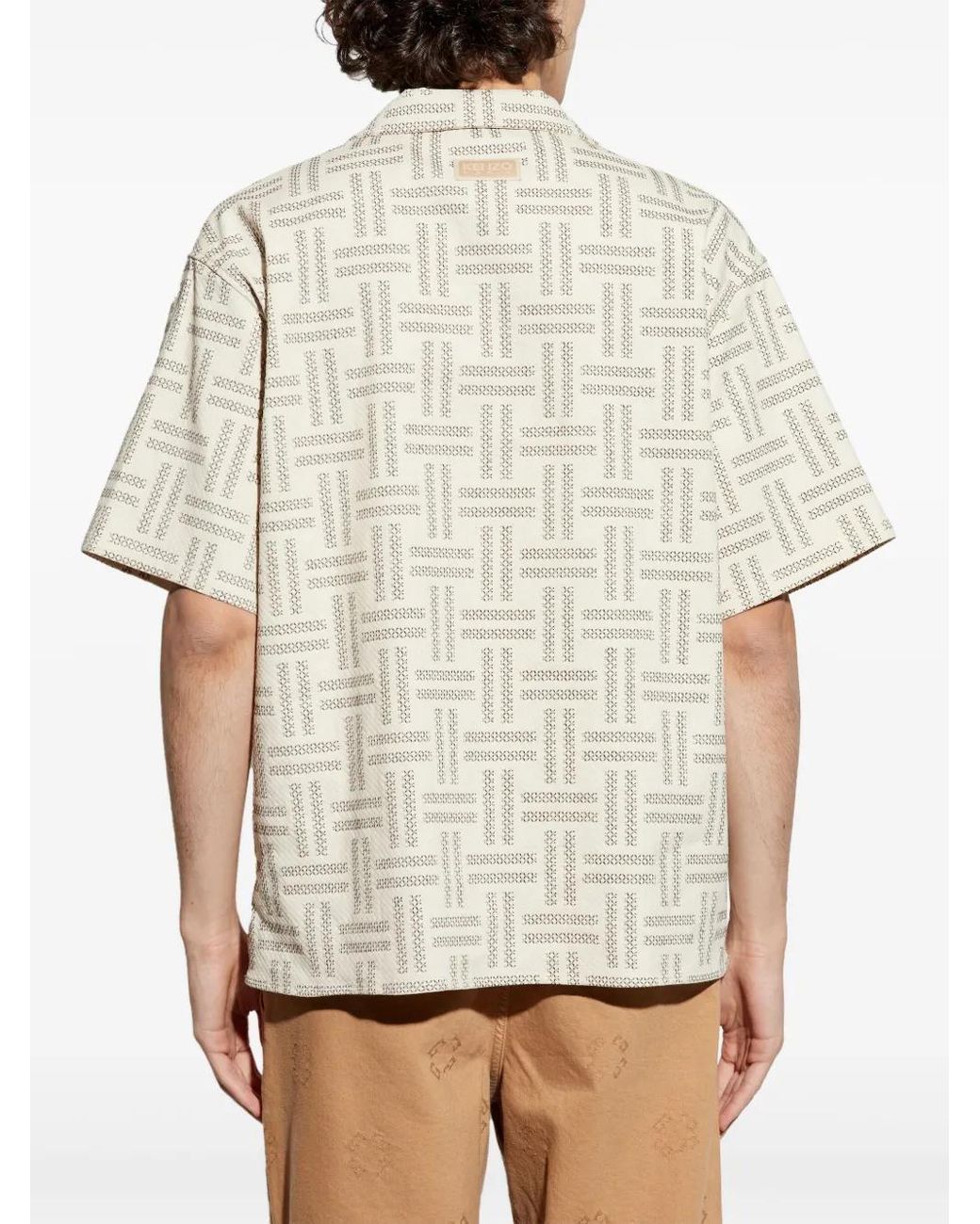 KENZO White Weave' Hawaiian Shirt for men