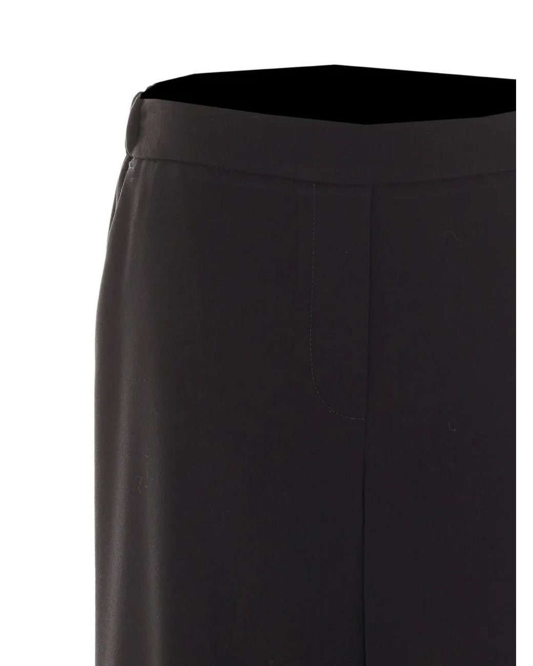 RUE DU BAC Black Elasticated-Waist Wide-Leg Trousers