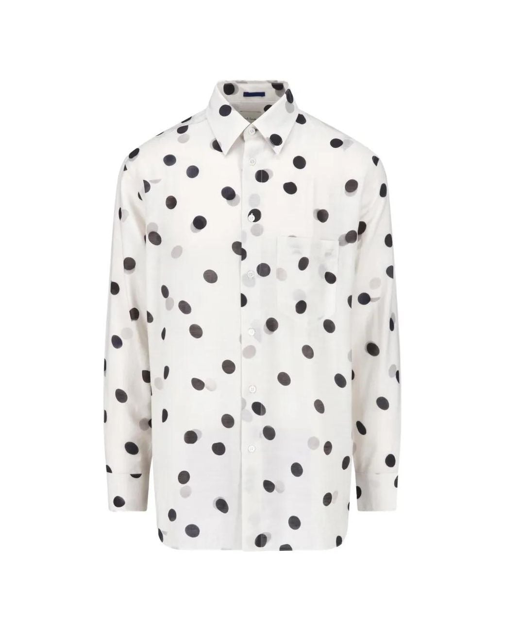 Paul Smith White Polka-Dot Shirt for men