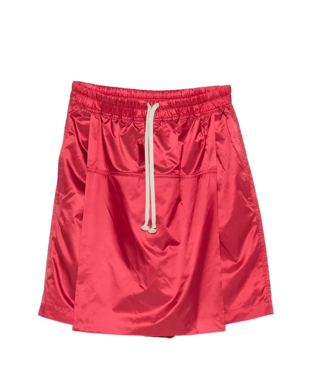 Moncler Red X Rick Owens Drawstring Kilt Shorts for men