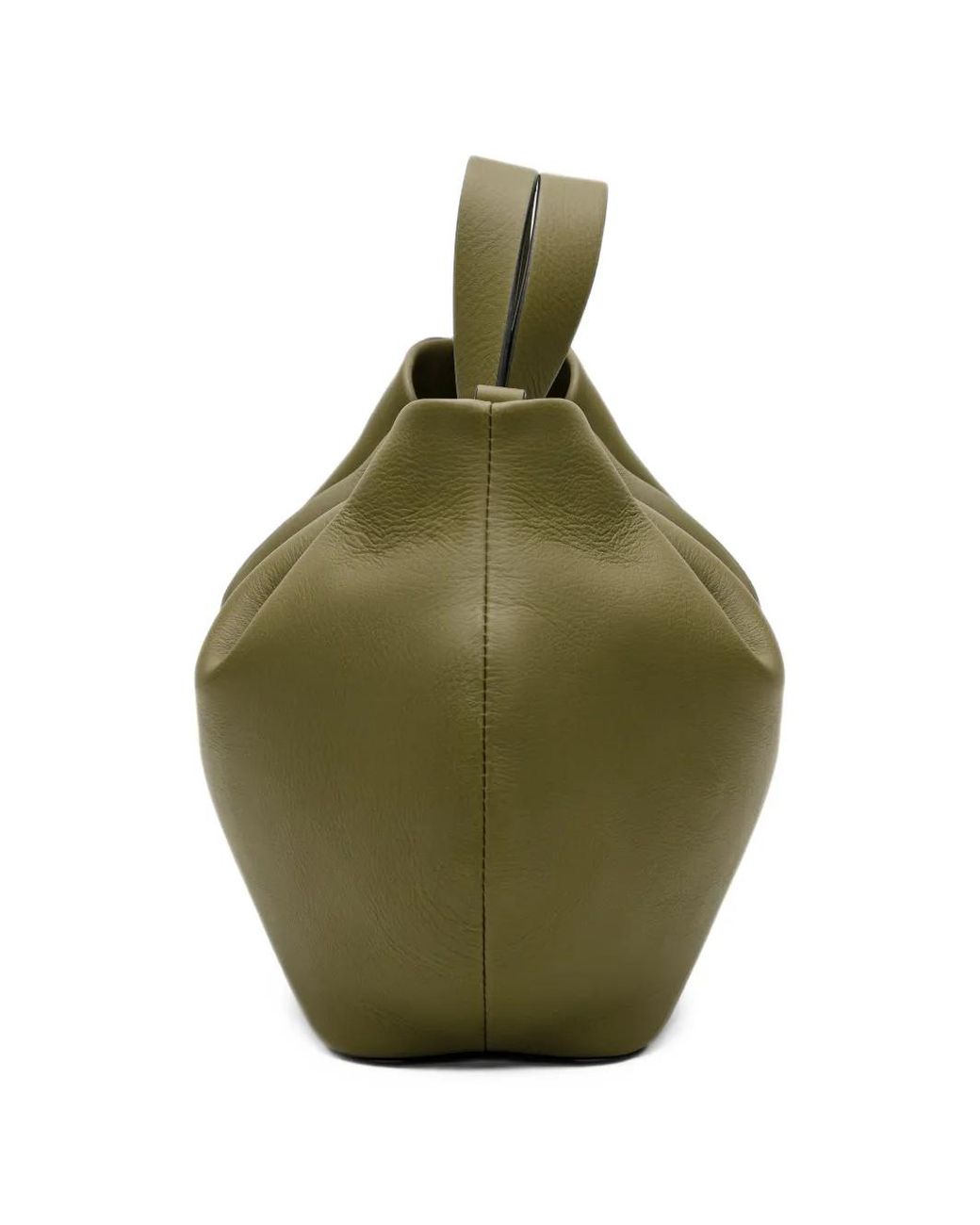 La Portegna Green Isabela Grained Handbag