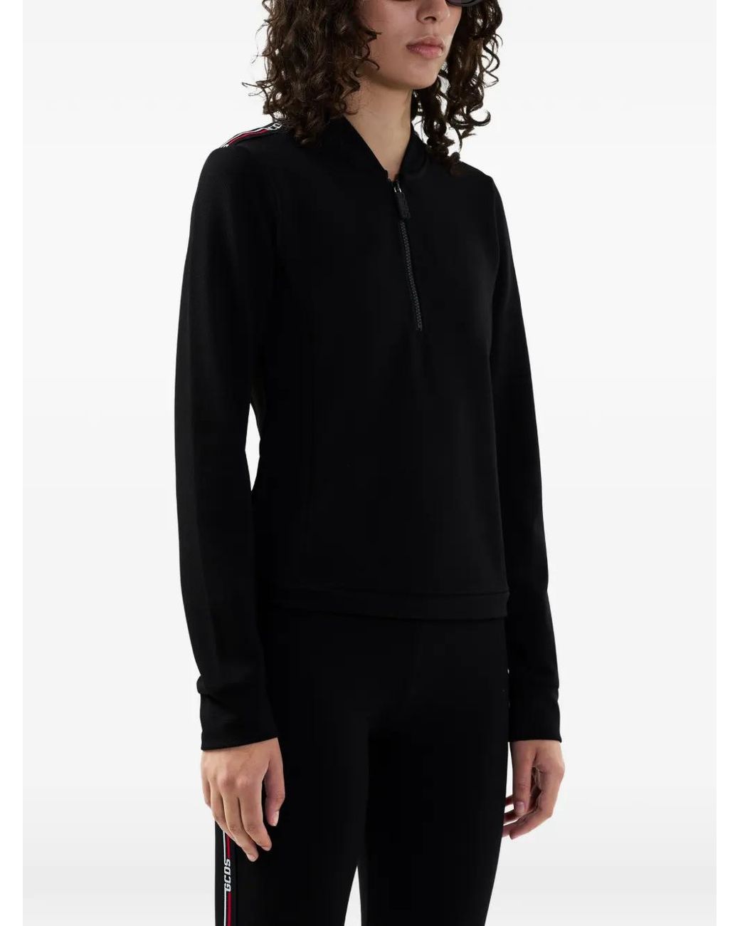 Gcds Black Zip-Collar Sweater
