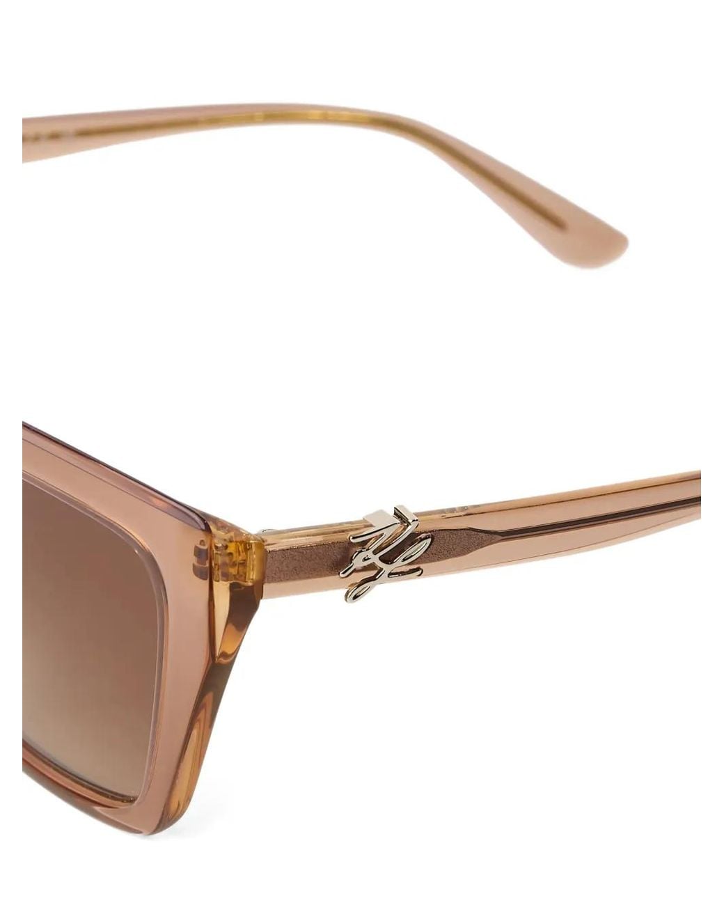 Karl Lagerfeld Pink Autograph Cat-Eye Sunglasses