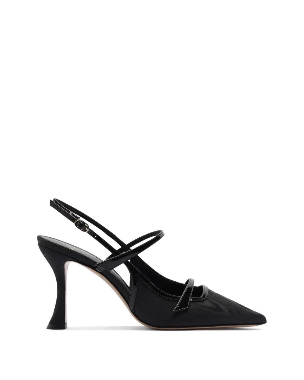 Alexandre Birman Black Tita Moire Slingback Pumps