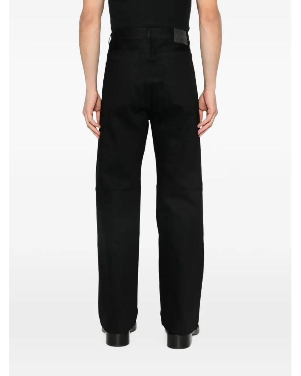 Balenciaga Black Curved Knee Pants for men