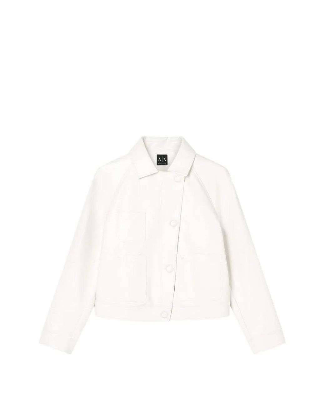ARMANI EXCHANGE White Jacke Mit Pattentaschen