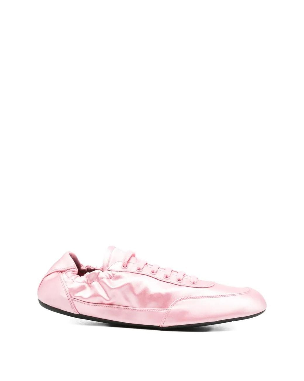 Prada Pink Geraffte Collapse Sneakers
