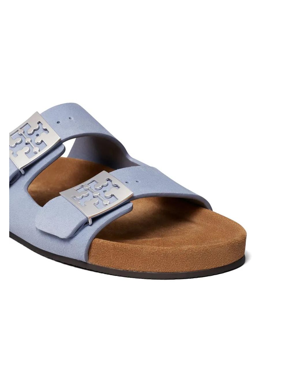 Tory Burch White Mellow Buckle-Strap Sandals