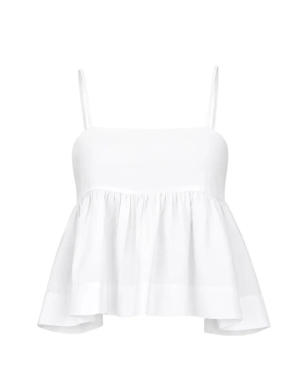 Azeeza White Rachel Taffeta Top