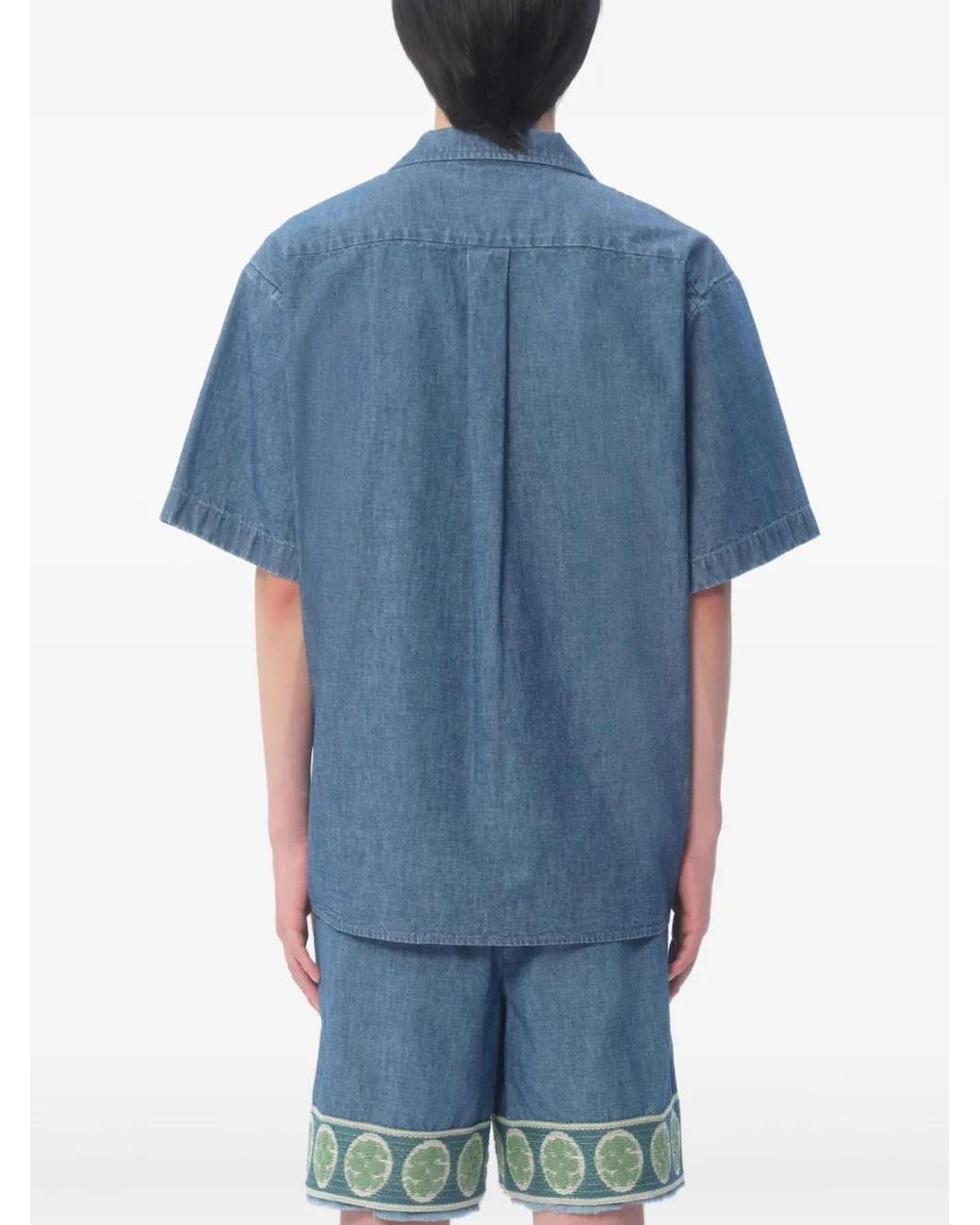 Valentino Garavani Blue Denim Shirt for men