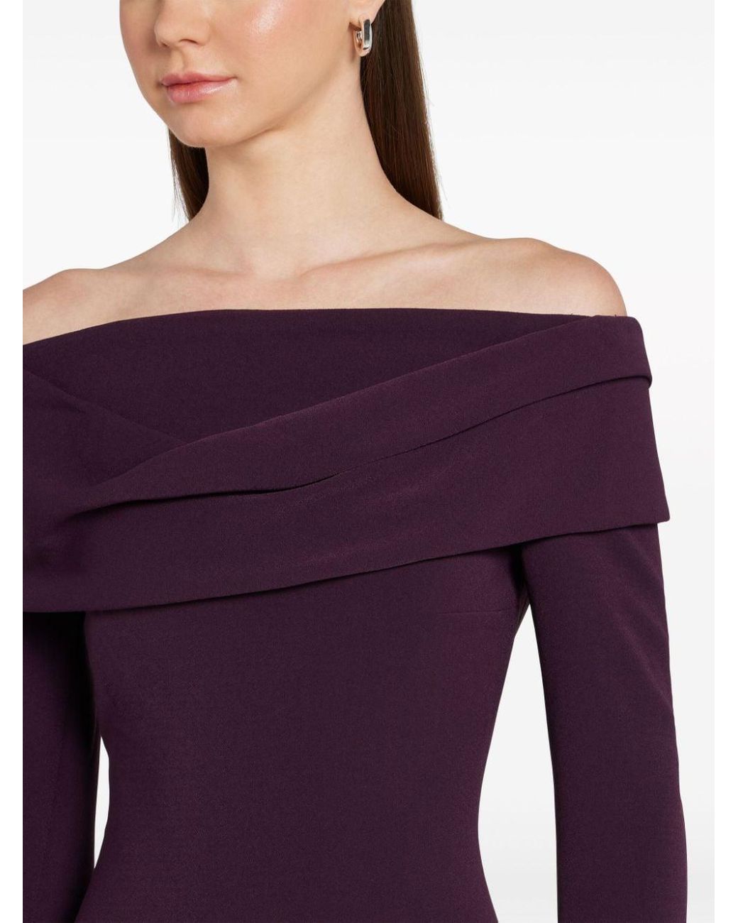 Solace London The Arden Crepe Maxi Dress in Purple | Lyst