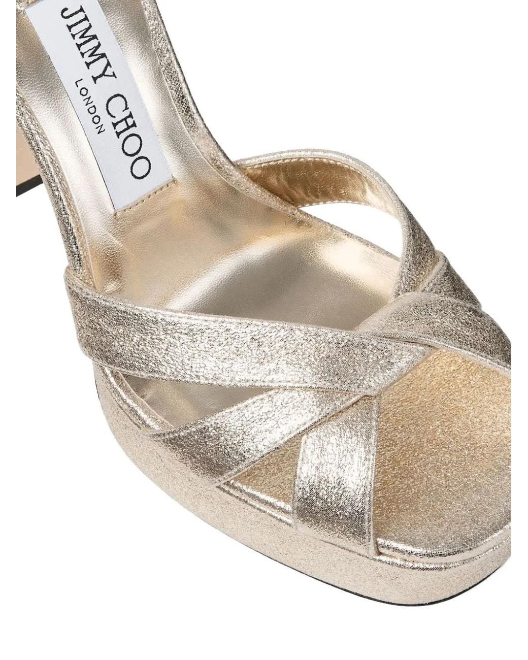 Jimmy Choo Metallic Kove 120 Platform Sandals