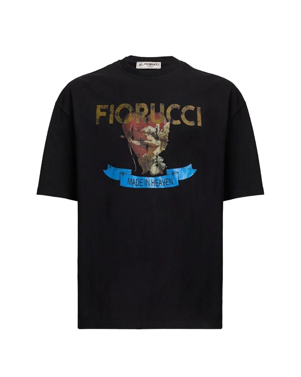 Fiorucci Black Graphic-Print T-Shirt