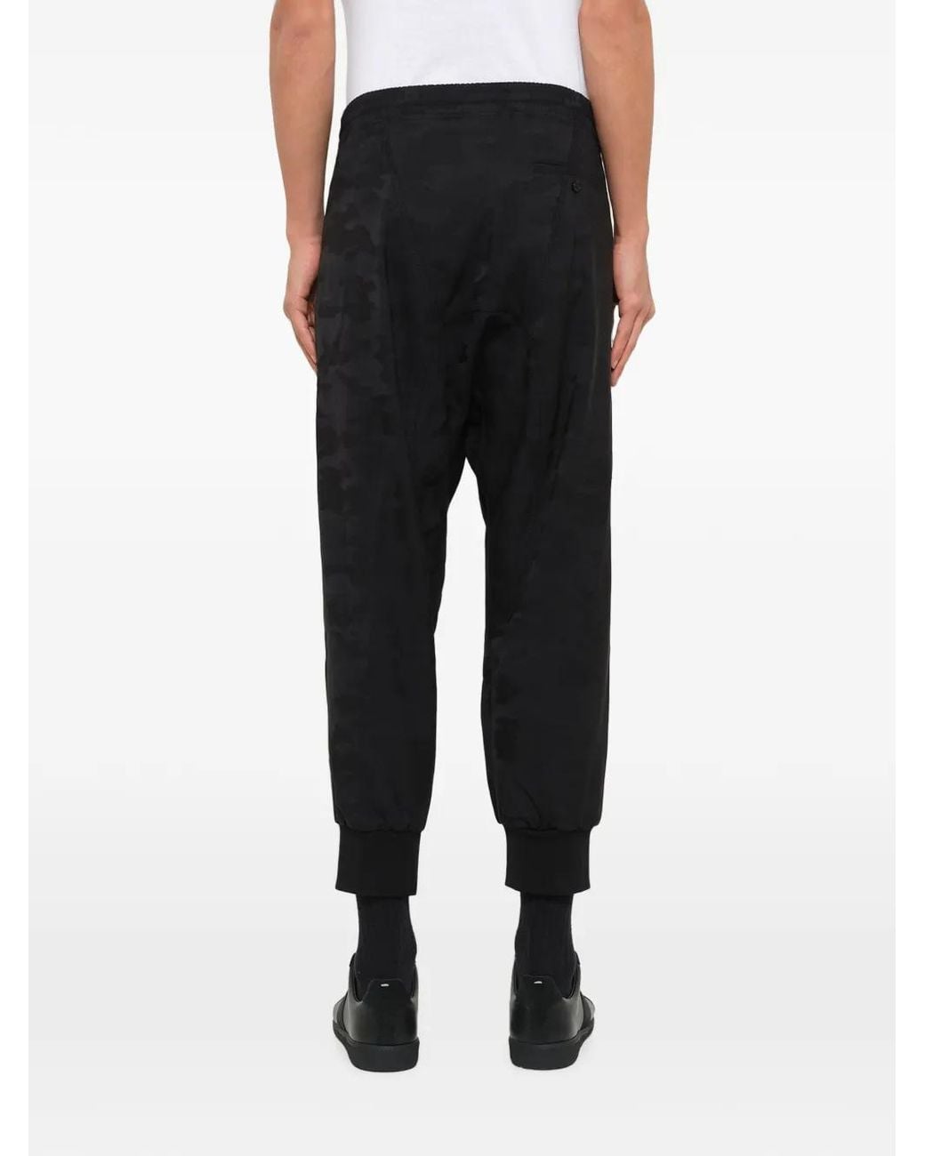 Neil Barrett Black Camouflage-Pattern Track Pants for men