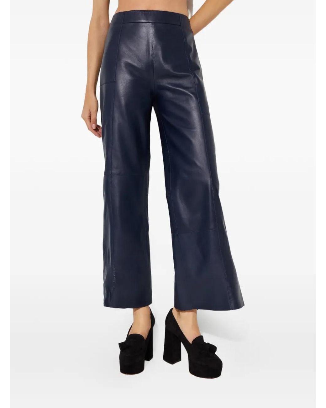 Aeron Blue Leather Trousers