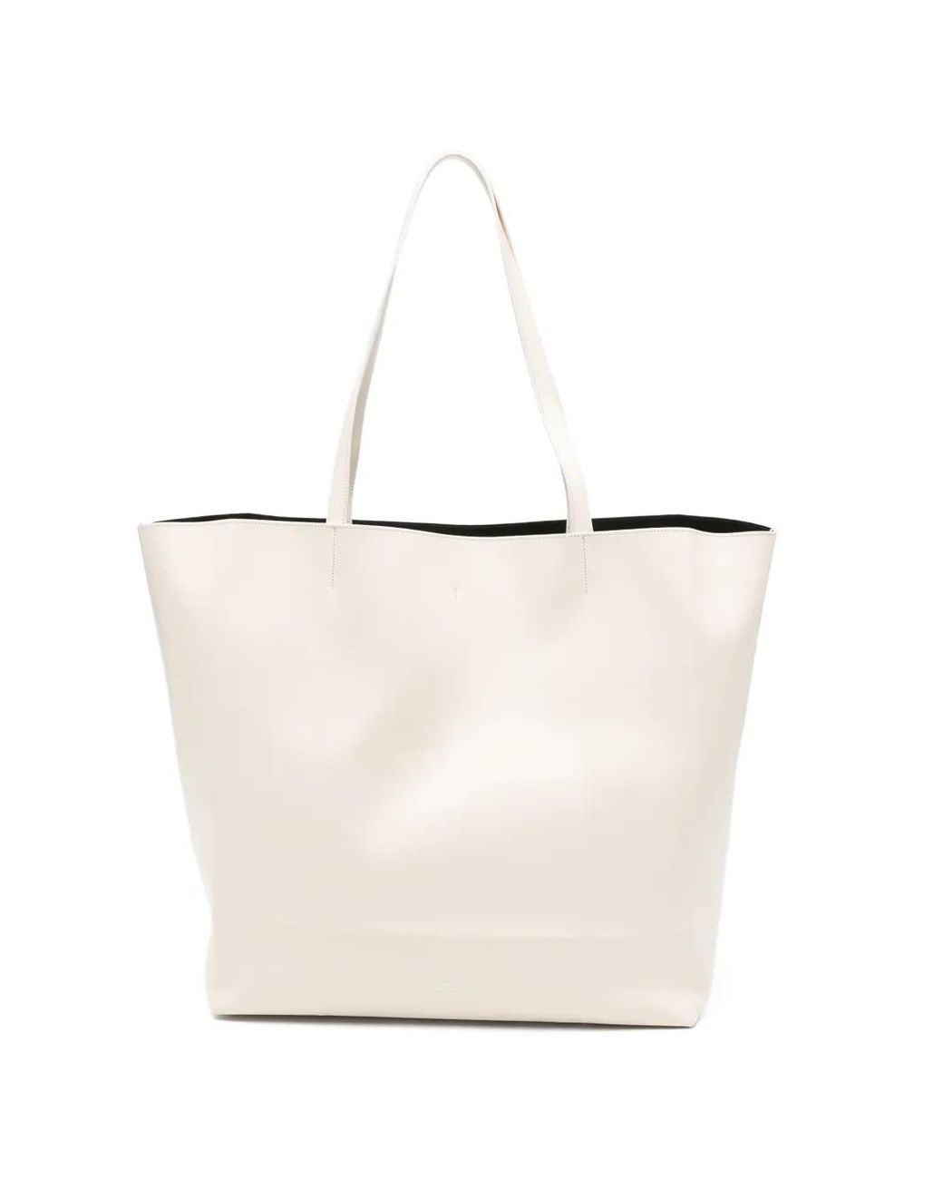 Totême White Roam Leather Tote