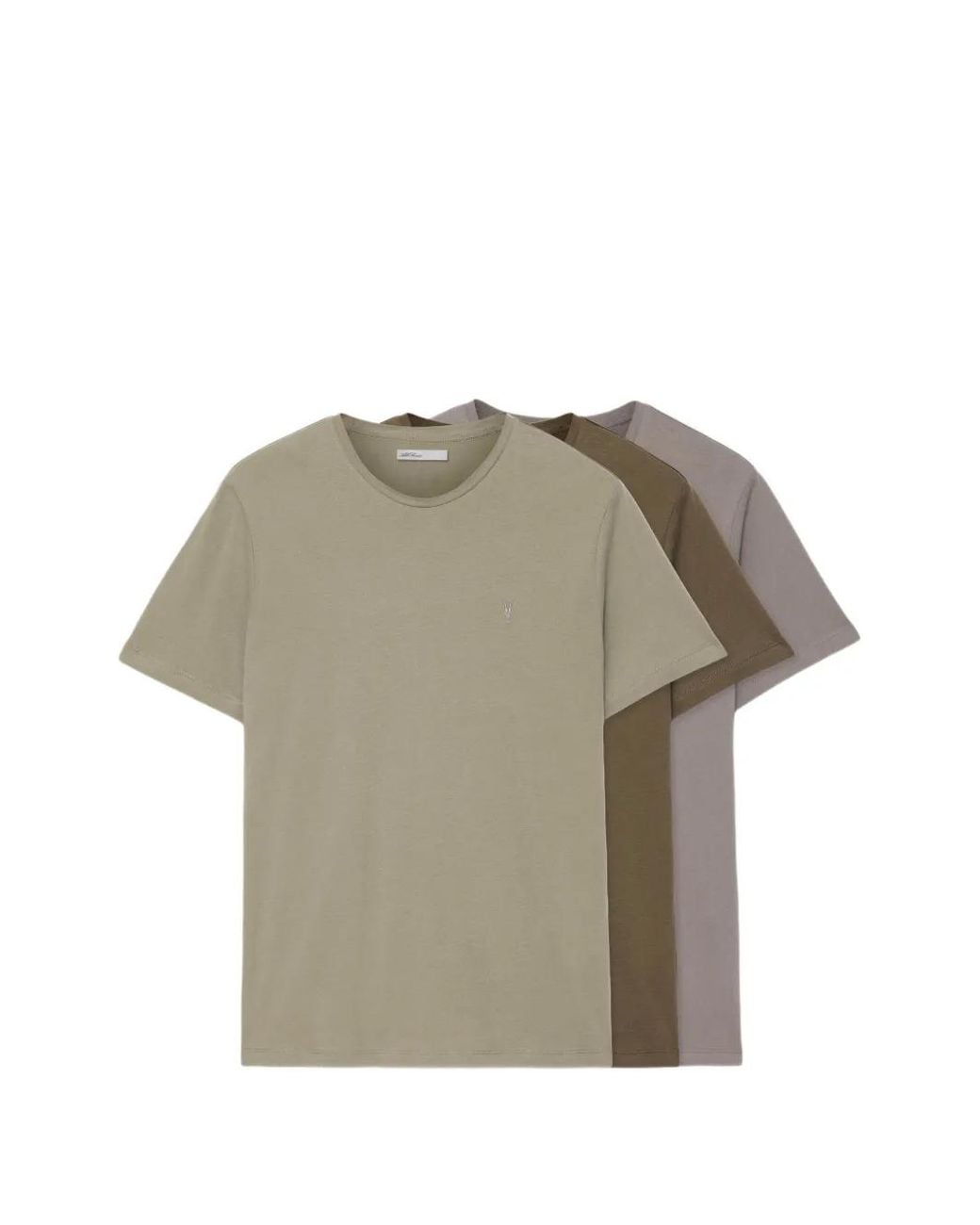 AllSaints Gray Brace Cotton T-Shirts 3 Pack for men