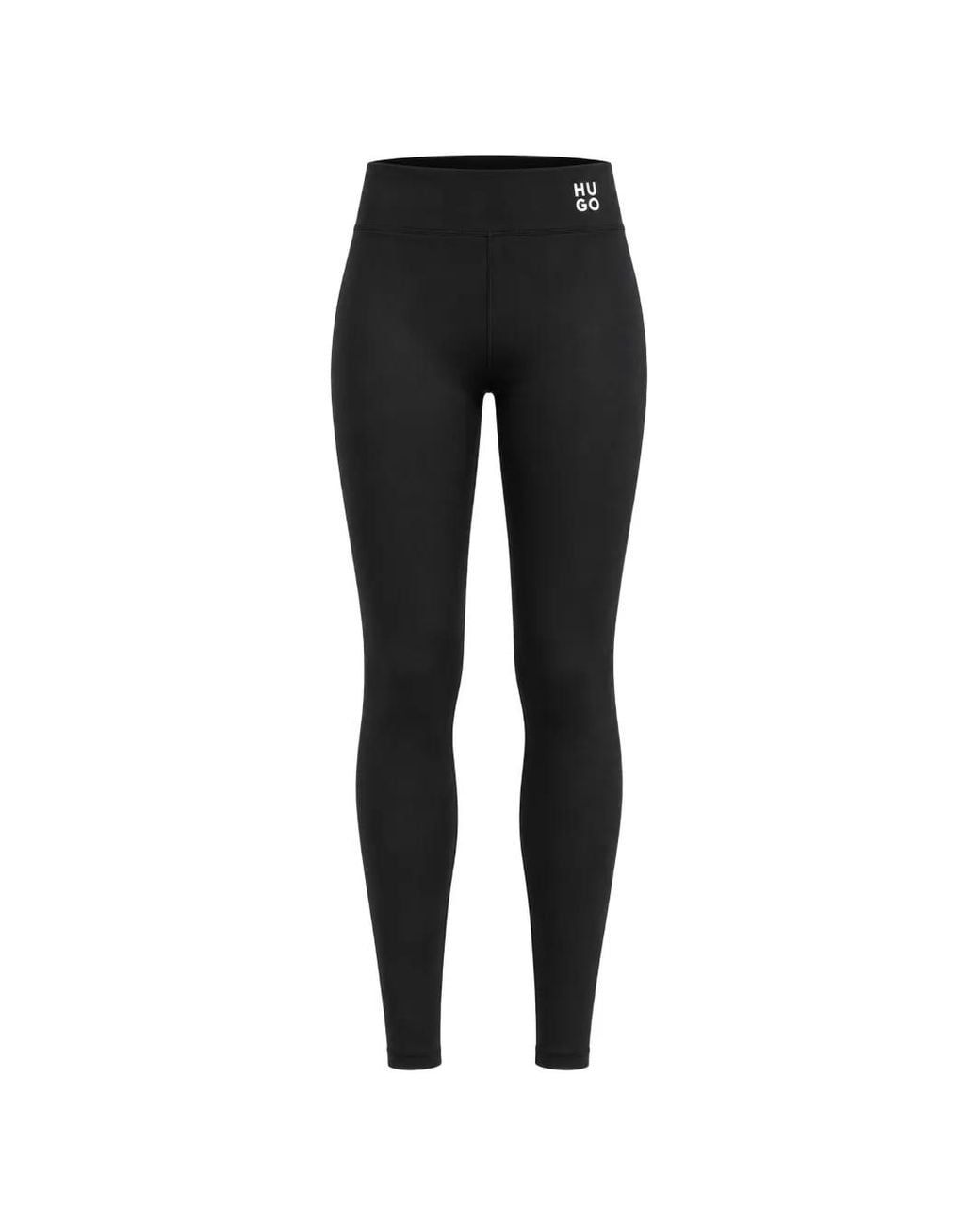 HUGO Black Logo-Print Leggings