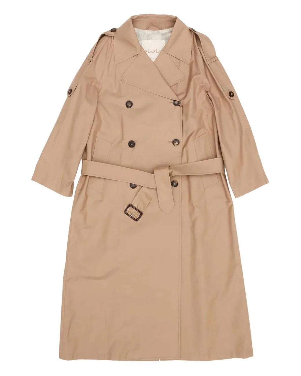 Max Mara Natural Mantel Mit Gürtel